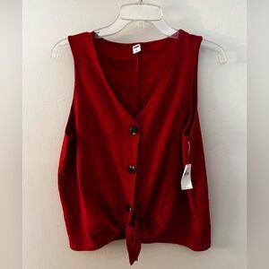 NWT Burnt Orange Sleeveless Blouse Old Navy